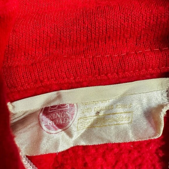 Sears Kingsroad Track Jacket M Red Full Zip Vintage - Picture 2 of 7